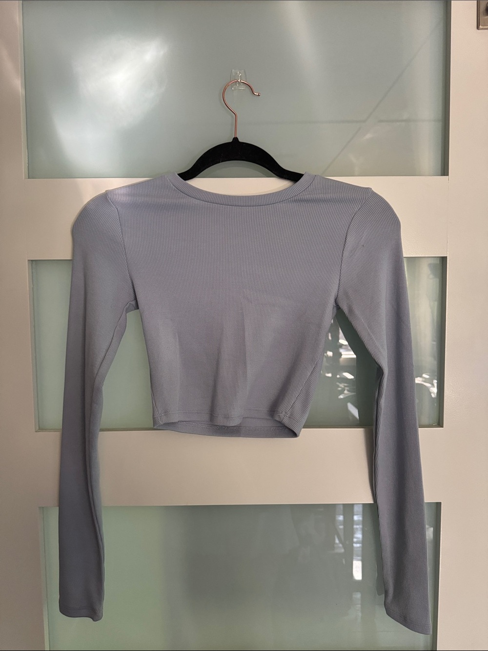 Garage Ribbed Crop Long Sleeve